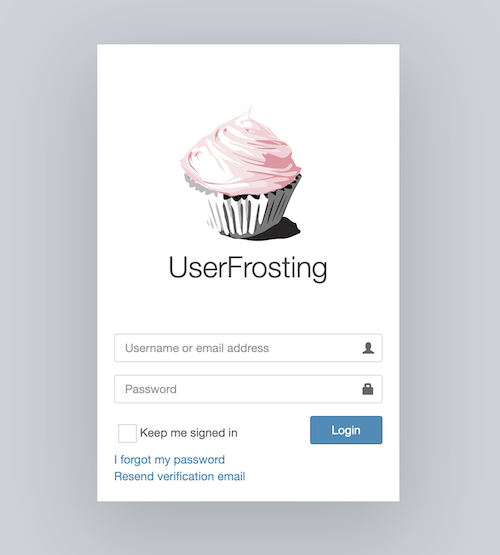Custom login template