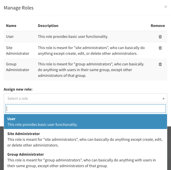 User role management